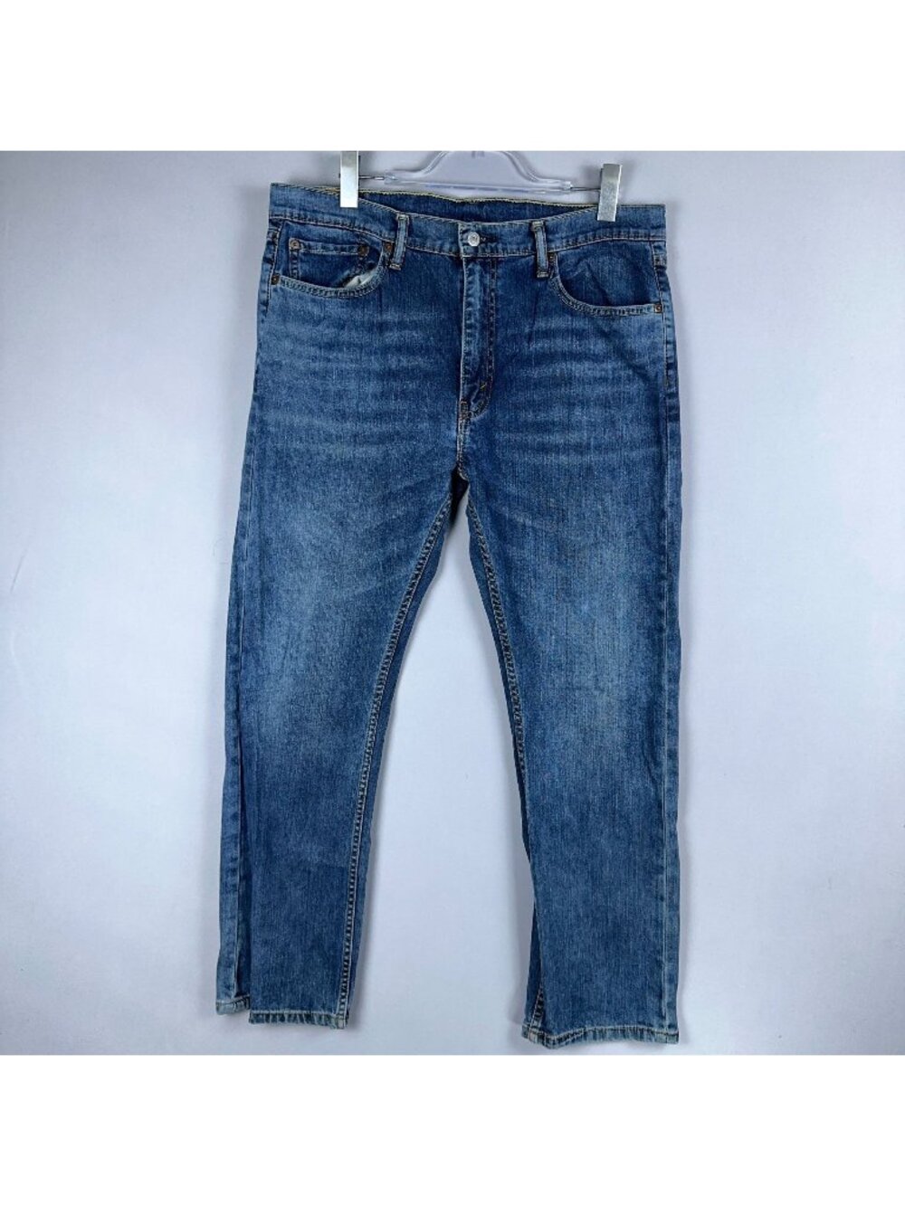 Levis 513 Jeans Straight Leg Mid-Rise Blue Medium Wash Men Size W36 X L30